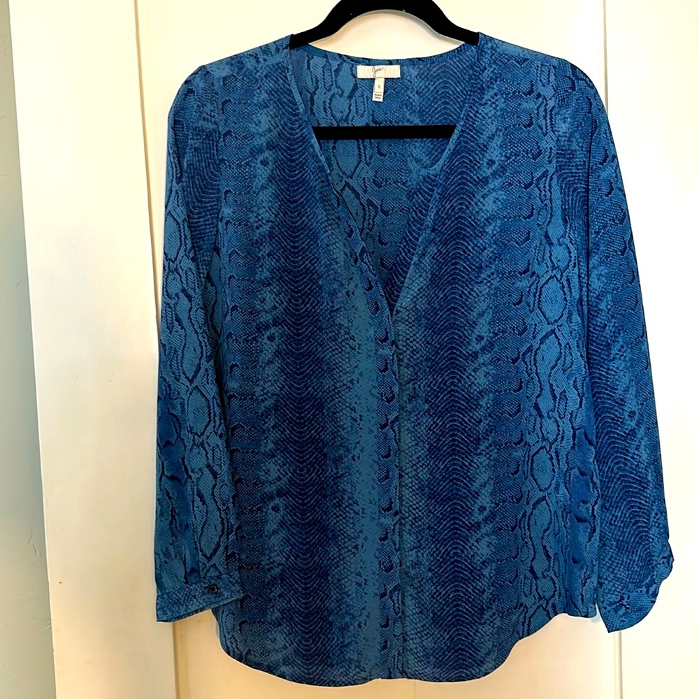 Joie blue, silk, blouse